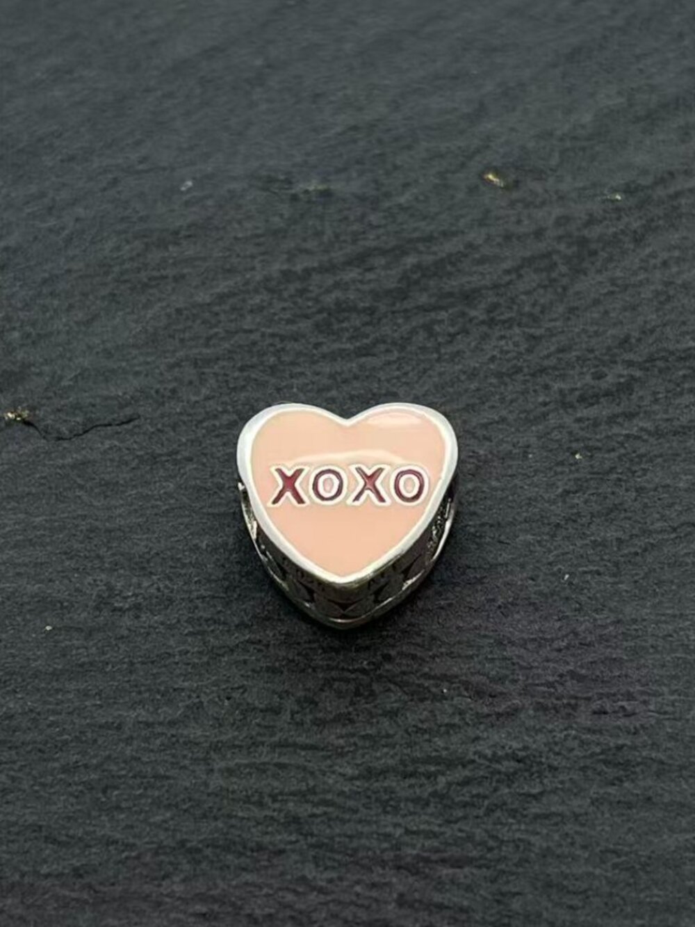 Pandora KISS ME XOXO Candy Heart Charm Sterling Silver Jewelry